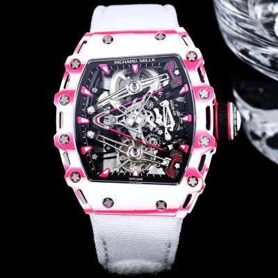 RICHARD MILLE Factory RM 38-02 Tourbillon Bubba Watson White and pink carbon fiber Watch